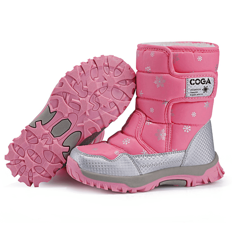 COGA Kids Winter Snow Boots Waterproof Pink 5C