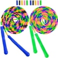 thumbnail image 1 of Long Jump Rope,Double Dutch Jump Rope 16 Ft 2 Pack,Jump Rope for Kids Adults,Beaded Segmented Skipping Rope, 1 of 5