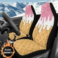 thumbnail image 2 of Binienty Ice Cream Automotive Seat Covers for Women Girly Cute Car Seat Covers Front Seats Only Soft Comfortable Breathable Vehicle Cushion Blanket for Pet Dog Car Interior Accessories, 2 of 8
