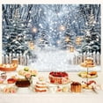 thumbnail image 2 of 6x4ft Winter Snow Forest Photography Backdrop Glitter Xmas Tree Kids Photography Backdrop Wonderland Farmhouse Banner Party Decor Photo Backdrops Enchanted Forest Photo Booth Props Background, 2 of 5