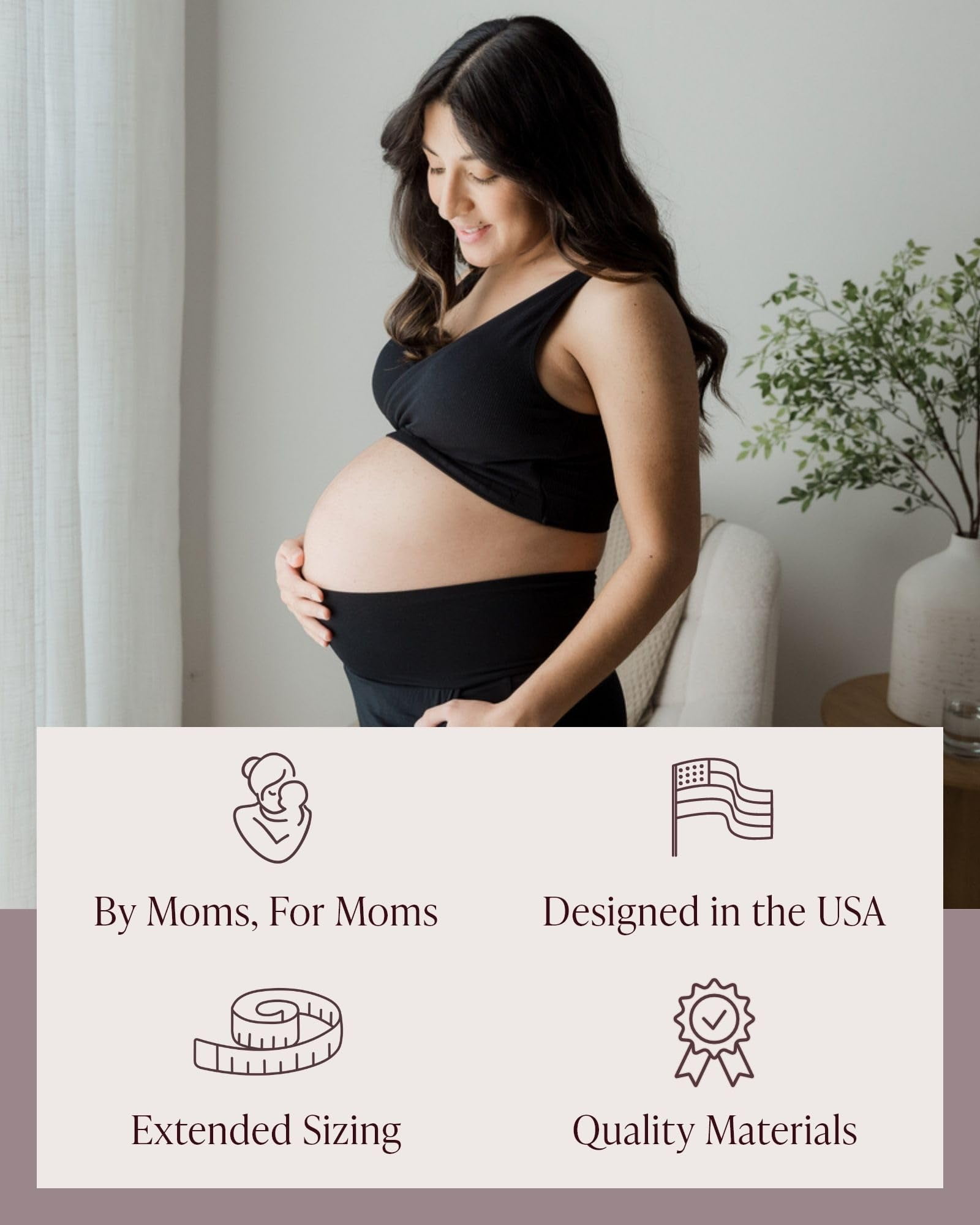 Kindred Bravely Maternity Sublime Adjustable Crossover Nursing and Lounge Bra, sizes S-1X, S-1X Busty