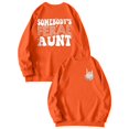 thumbnail image 3 of Enhedi Womens T Shirts for Women Crew Neck T Shirts for Women Somebodys Freal Aunt Printed Sweatshirt Women Crew Neck Long Sleeve Casual Sweatshirt Best Aunt Sweatshirt Tops Orange, 3 of 3