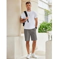 thumbnail image 3 of Shorts casuales de algodón con cordón COOFANDY para hombre, gris oscuro, 3 of 5