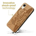 thumbnail image 3 of Case Yard Wooden Case Outside Soft TPU Silicone, Slim Fit Shockproof Wood Protective Phone Cover for Girls Boys Men and Women, Supports Wireless Charging Las Vegas Gambler Design case for iPhone-XR, 3 of 7