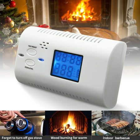 LCD Display Carbon Monoxide Detector Fire Alarm Poisoning Gas Warning