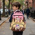 thumbnail image 6 of FUIALDOLG Ice Cream Cartoon Baseball Breathable Padded Straps Elementary Schoolbag for Back to School Travel, Lightweight Large Capacity 600D Polyester Book Bag, 6 of 10