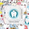 thumbnail image 6 of vlrwzc 50pcs Funny Cute Cartoon Tooth Stickers for Graffiti Decals Laptop Scrapbook Phone Luggage Car Decoration Waterproof Sticker Party Supplies, 6 of 7