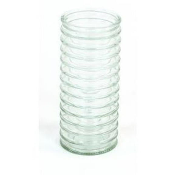 Large Ribbed Cylinder, Green