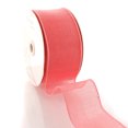 thumbnail image 2 of 2.5" Wired Burlap Ribbon Coral Pink 25 Yards, 2 of 3