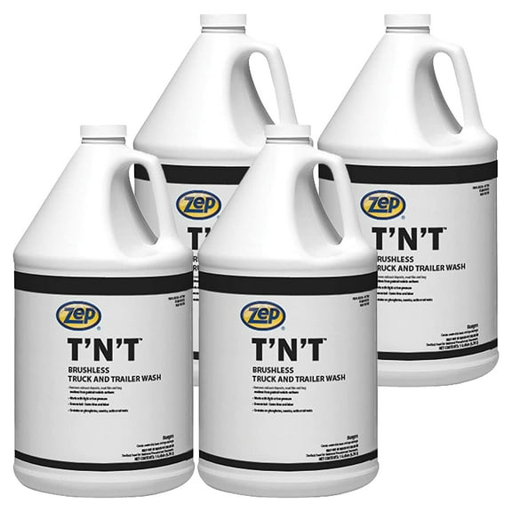 Zep T'N'T Brushless Truck and Trailer Wash - 1 Gallon (1 Unit) 37624 - Removes Exhaust Deposits, Road Film, and Bug Residues