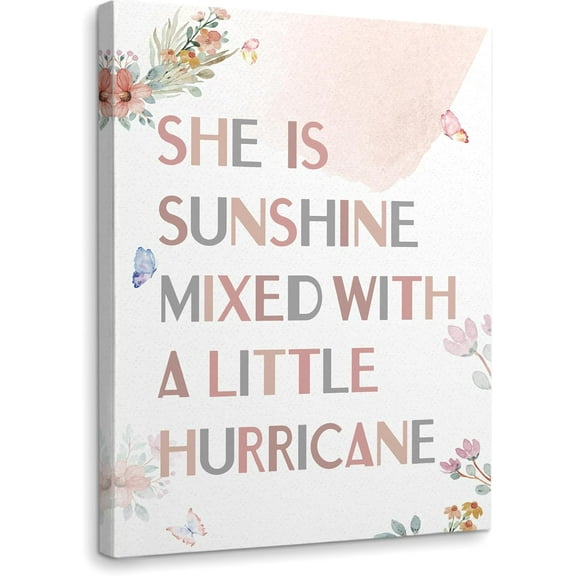 I Am Kind I Am Smart I Am Brave Affirmations Inspirational Quotes Framed Canvas Wall Art Decor 11×14 inch,Watercolor Butterfly Floral Print Painting Artwork Wall Decoration for Office Girls Bedroom