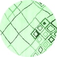 thumbnail image 1 of Ahgly Company Indoor Round Solid Emerald Green Modern Area Rugs, 6' Round, 1 of 4