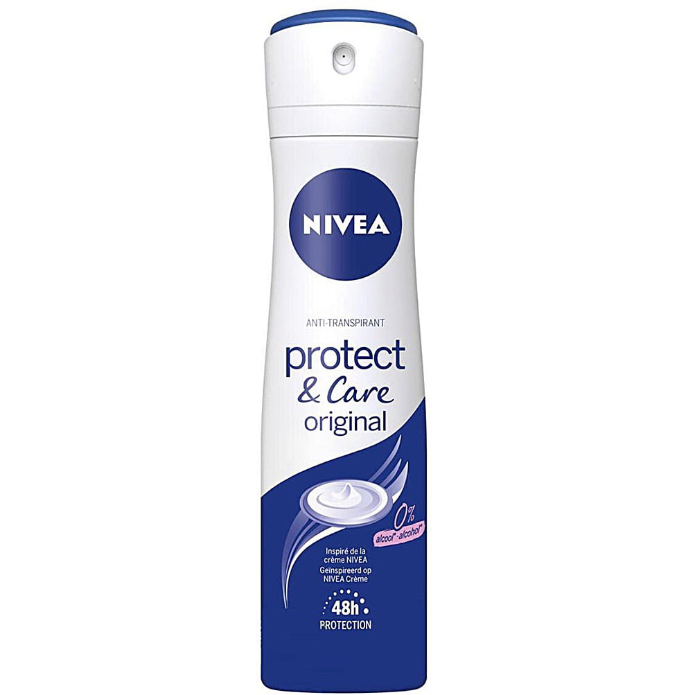 klassiek B olie Sinewi Nivea Spray Deodorant Protect and Care Original -150 ml - Walmart.com