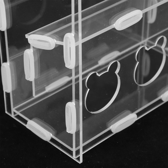 UPOUART Feeding Box Transparente Automático Para Con Material Acrílico Resistente Y Sencillo
