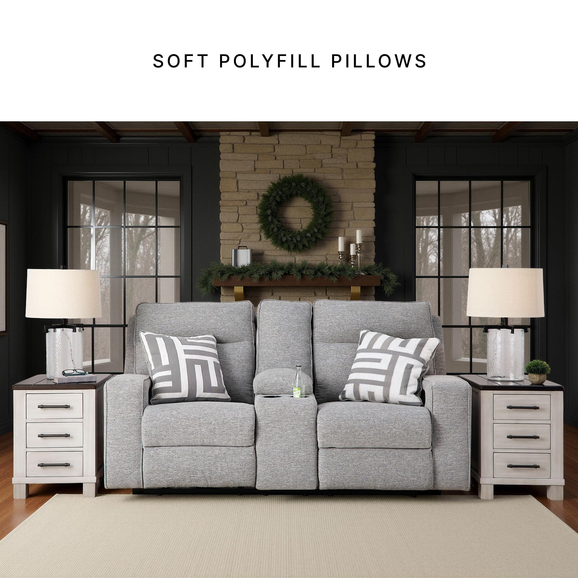 Signature Design by Ashley Biscoe Pewter Power Reclining Loveseat