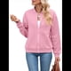 thumbnail image 2 of Chaqueta Informal de Mujer con Cuello Alto y Cremallera, Ideal para Otoño. Conjuntos con Bolsillos. Rosa L, 2 of 10
