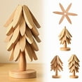 thumbnail image 6 of 1 Pc Natural Wood Tree Trivet Set, Christmas Tree Trivet Set, Wooden Trivets & 1 Stand Like a Christmas Tree, for Hot Dish, Pot, Bowl, Teapot, Hot Pot Set, 3.93x9.05 Inch, Walnut, 6 of 6