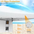 thumbnail image 6 of Vecukty 8ft x 8ft Top/10ft x 10ft Base Pop up Canopy Tent With Four Storage Bags For Garden,Beach Instant Tent Carry Bag,White, 6 of 11
