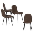 thumbnail image 1 of Mubson Set de 4 Sillas para Comedor. Sillas de Tela Sacre Café, 1 of 1