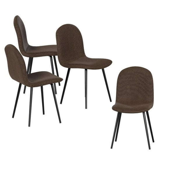 Mubson Set de 4 Sillas para Comedor. Sillas de Tela Sacre Café