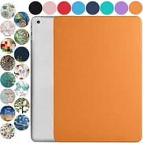iPad 9.7 Inch 6th 5th Air 1st Air 2nd Gen [iPad 5 6 Air 1 2 ] A1893 A1822 A1566 MD785LL/B MD788LL/B MD786LL/B MD789LL/B MD787LL/B Slim TPU Transparent Back Cover with Adjustable Stand Feature - Orange
