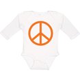 thumbnail image 3 of Inktastic Funky Orange Peace Sign Boys or Girls Long Sleeve Baby Bodysuit, 3 of 5