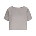 thumbnail image 4 of Kezqiaxn Clothes for Women Summer Tops Plus Size Fashion Crew Neck Short Sleeve Shirts Business Dressy Casual Work Blouses, 4 of 6
