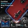 thumbnail image 4 of Samsung Galaxy A54 5G Case with 1 Pcs Screen Protector+1 Pcs Camera Lens Cover,Heavy Duty Shockproof Full Body Protective Phone Cover Built in Finger Ring Stable Holder Kickstand,2023 Red, 4 of 14