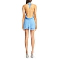 thumbnail image 4 of Women´s Summer Short Sling Dress Solid Color Sleeveless Backless Hanging Neck Dress, 4 of 10