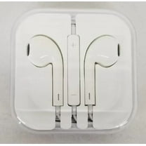 White 3.5mm Earphones Headset Earbuds Wired Handsfree With Mic for iPhone & Android