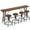 Retro Brown - Bar Set, variant on Ktaxon Dining Table Set for 4 Solid Wood Dinner Table with Padded Chairs for Home Kitchen Restaurant 47" Wood Color