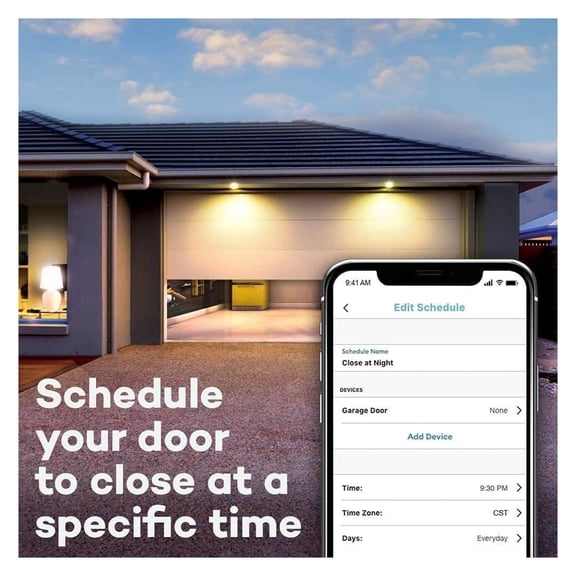 TriGol myQ Smart Garage Control - Wireless Garage Hub and Sensor with WiFi & Bluetooth - Smartphone Controlled, 821LMC-S, White