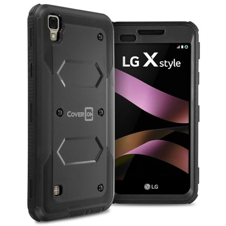 CoverON LG Tribute HD / X Style Case, Tank Series Hard Protective Armor Phone Cover