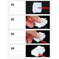 thumbnail image 5 of FSLiving CH3 Spring Wire Connectors Quick Cable Connector Press Type Terminal Barrier Block 3 Pin Push Quick Wire Cable Connector White Wiring Terminal 500pcs, 5 of 5