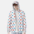 thumbnail image 2 of Fotbe Red Blue Polka Dots Chaqueta con Protección Solar UPF 50+ para Hombre y Mujer, Camisa con Capucha y Bolsillos-Medium, 2 of 7