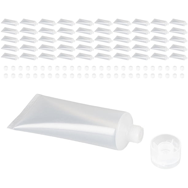 Tubo cosmético vacío shamjiam 50 Uds tubo de loción vacío brillo belleza recargable Mini muestra de relleno con tapa exprimible para limpiador Facial bálsamo 10gTornillo