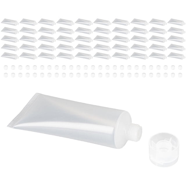 Tubo cosmético vacío shamjiam 50 Uds tubo de loción vacío brillo belleza recargable Mini muestra de relleno con tapa exprimible para limpiador Facial bálsamo 10gTornillo
