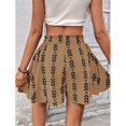 thumbnail image 5 of Shorts for Women Ditsy Floral Elastic Waist Ruffle Boho Casual Skort Shorts, 5 of 5