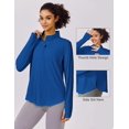 thumbnail image 5 of Pinspark Women's UPF 50+ Sun Shirts Quick Dry Quarter Zip Pullover Long Sleeve Workout Running Golf Beach Tops Loose Fit, 5 of 6