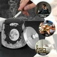thumbnail image 4 of Yayeee Ashtray with Lid for Cigarette Smokeless Stainless Steel Home Ash Holder, Black Moon, 4 of 7