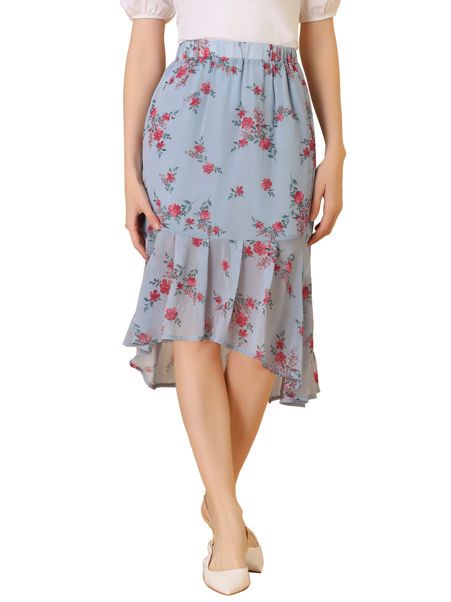 chiffon skirt knee length