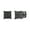 Black Plated Sterling Silver, variant on Collection Round Black Diamond Square Ice Cube Screwback Stud Earrings for Men (0.26 ctw, Color Black, Clarity Opaque) in Black Plated 14K White Gold
