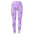 thumbnail image 4 of MKLEKYY Leggings de cintura alta con diseño floral para mujer, ideales para yoga y fitness, pantalones deportivos de 12 pulgadas., 4 of 4