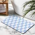 thumbnail image 3 of Non-Slip Luxury Checkered Bath Rug | 20x32in | Absorbent, Soft Microfiber | Classic Bath Carpet for Bathroom Floor, 3 of 5