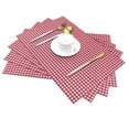 thumbnail image 2 of XMXY Woven Placemats Set of 4 PCS, Red Plaid Table Mats Washable Heat Resistant Placemats, 2 of 6