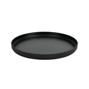 Mainstays Ribbed Recycled Plastic Dinner Plate, Black, 10 in