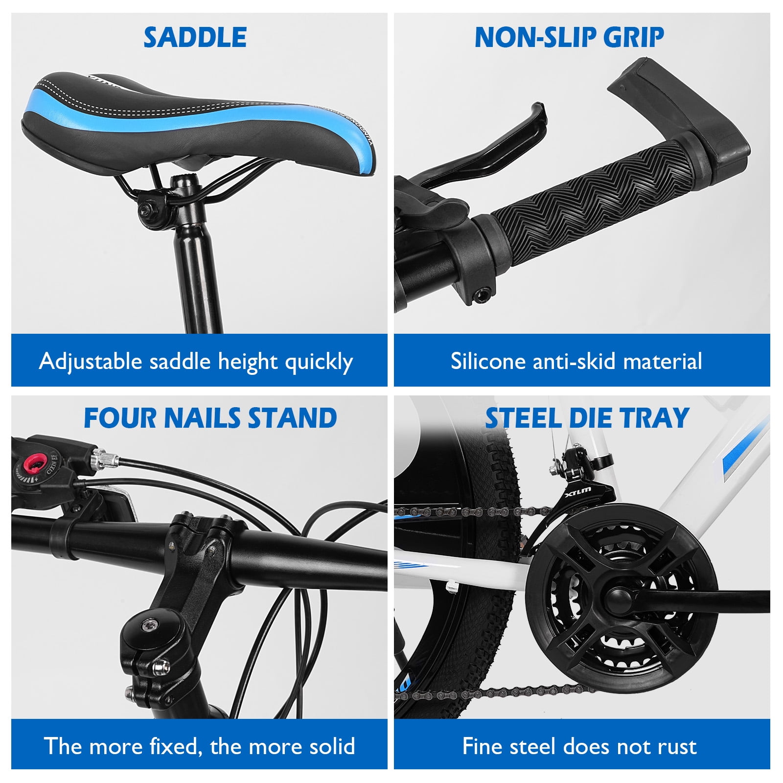 SPPTTY 26" Mountain Bike, Shimano 24 Speeds, Aluminum, Disc Brake, Unibody Ring for Men and Women