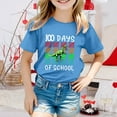 thumbnail image 2 of T-shirts Filles Garçon Fille Imprimé Dinoasur Col Rond Manches Courtes Décontractées Hauts Filles Blanc 10-11 Ans, 2 of 4
