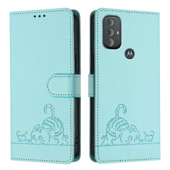 Flip case for GANGXUN Motorola MOTO G Power 2022 Wallet Case with Kickstand, Card Slots, RFID Block, Cat Design
