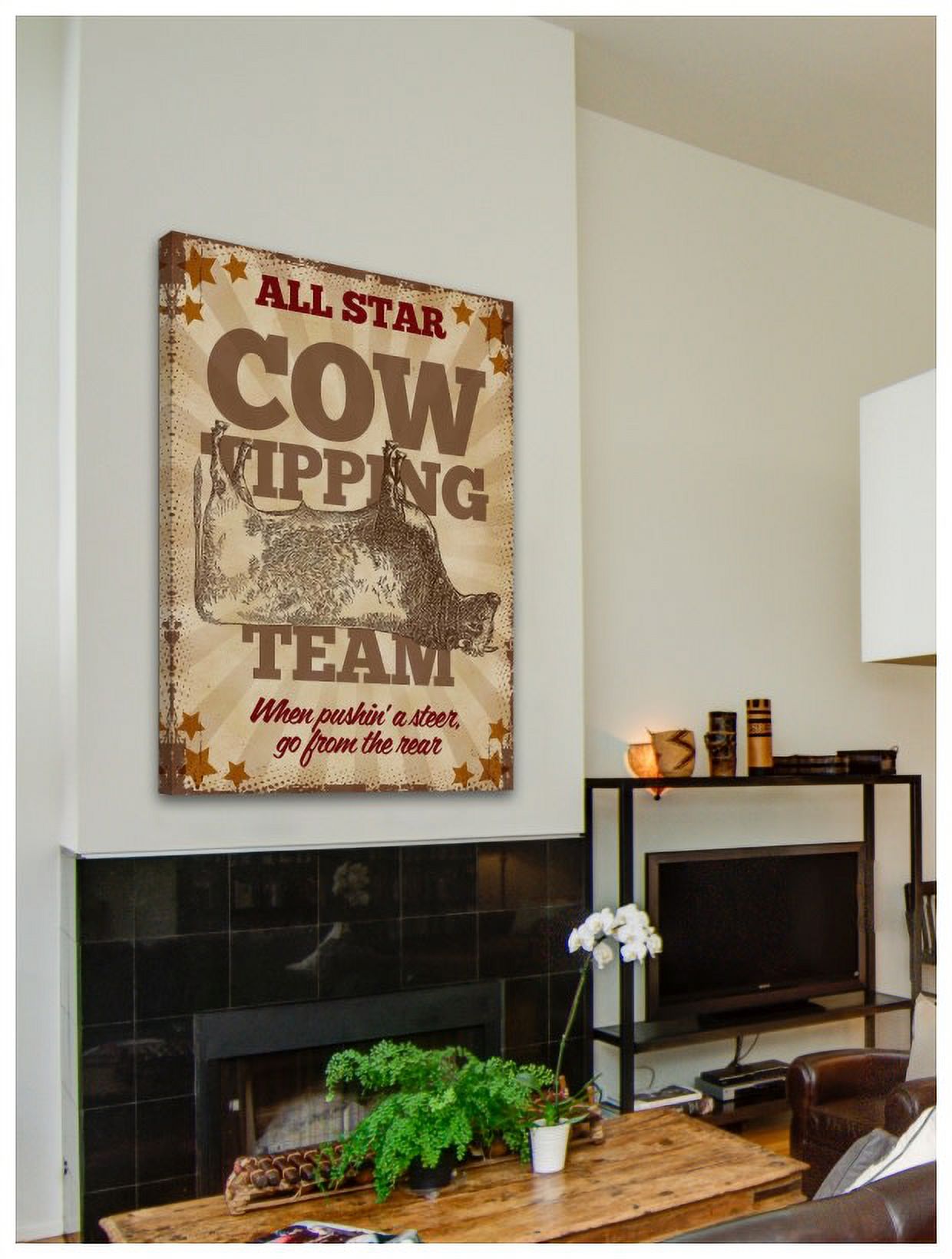 Marmont Hill "Cows Tipping" Painting Print on Canvas